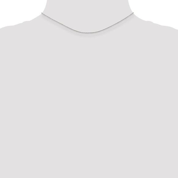 Children's 0.75mm, 14k White Gold, Cable Chain Necklace, 14 Inch - Picture 2 of 8